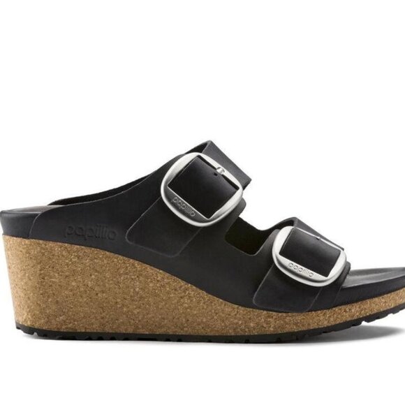 Birkenstock Nora Big Buckle Sandals – Black – Silver Buckles – Size EU 38 / US W - Picture 4 of 13